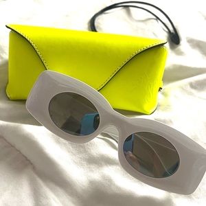 White Paula’s Ibiza Square Sunglasses